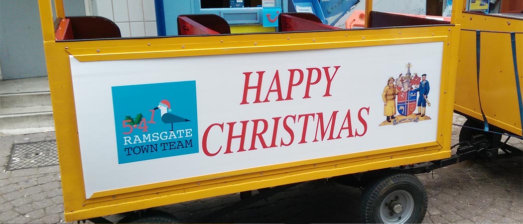 Advertising at Ramsgate Christmas Gala December 2014